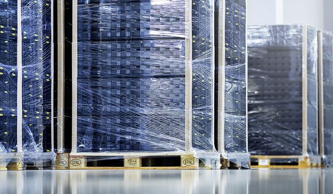 Lagerung von Produkten auf Paletten